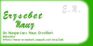 erzsebet mauz business card